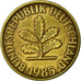 Munten, Federale Duitse Republiek, 10 Pfennig, 1985, Stuttgart, ZF, Brass Clad