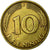 Moneta, Niemcy - RFN, 10 Pfennig, 1985, Stuttgart, EF(40-45), Mosiądz powlekany