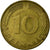 Moneta, Niemcy - RFN, 10 Pfennig, 1990, Stuttgart, EF(40-45), Mosiądz powlekany