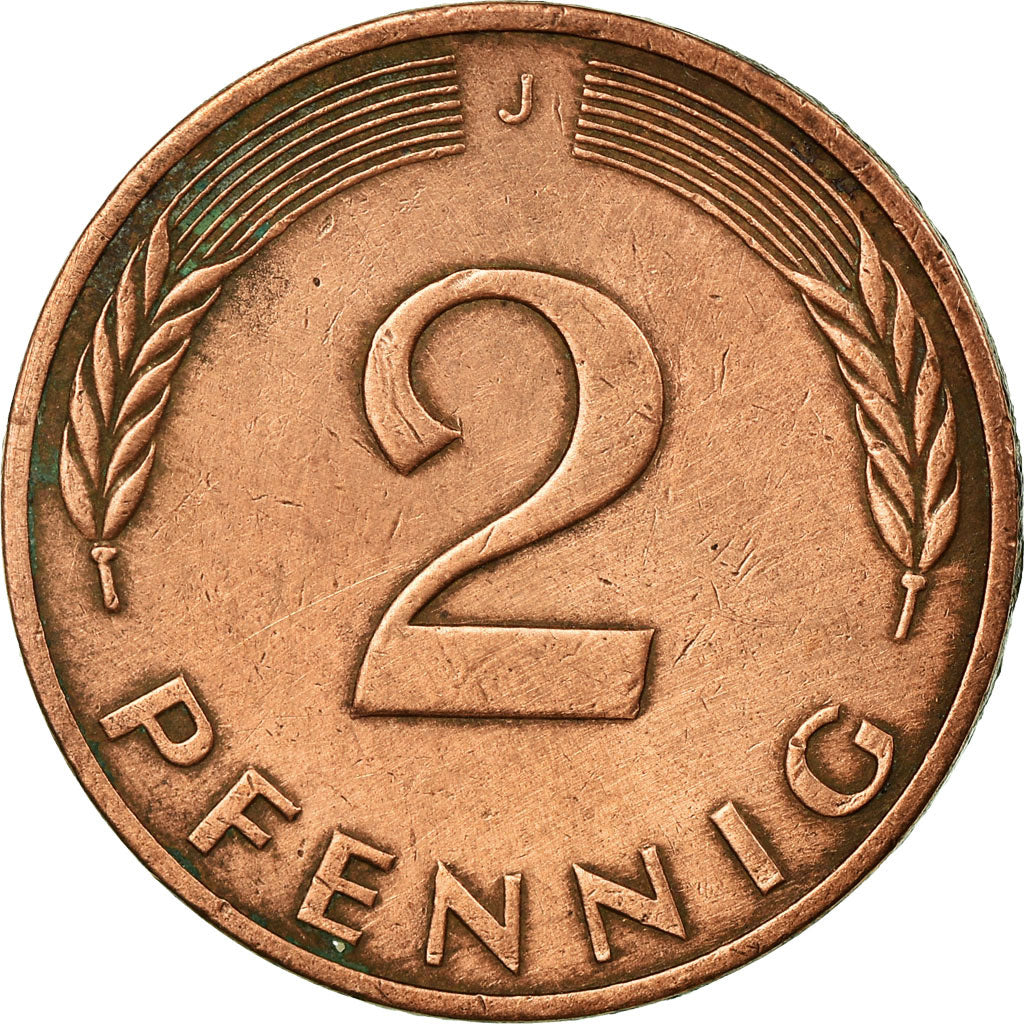 Coin, GERMANY - FEDERAL REPUBLIC, 2 Pfennig, 1978, Hambourg, EF(40-45), Copper