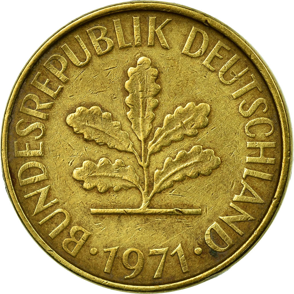 Moeda, ALEMANHA - REPÚBLICA FEDERAL, 5 Pfennig, 1971, Karlsruhe, EF(40-45)