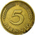 Moneda, ALEMANIA - REPÚBLICA FEDERAL, 5 Pfennig, 1981, Karlsruhe, BC+, Latón