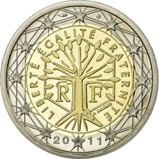 France, 2 Euro, 2011, MS(65-70), Bi-Metallic, Gadoury:8a., KM:1414