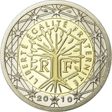 France, 2 Euro, 2010, MS(65-70), Bi-Metallic, KM:1414