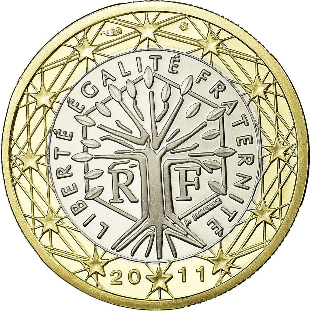 France, Euro, 2011, MS(65-70), Bi-Metallic, KM:1413