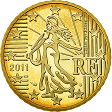 France, 50 Euro Cent, 2011, MS(65-70), Brass, KM:1412