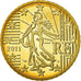 France, 50 Euro Cent, 2011, MS(65-70), Brass, KM:1412