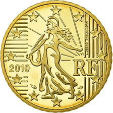 France, 50 Euro Cent, 2010, MS(65-70), Brass, KM:1412