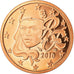 França, 5 Euro Cent, 2010, BE, MS(65-70), Aço Cromado a Cobre, KM:1284