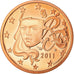 France, 5 Euro Cent, 2011, BE, FDC, Copper Plated Steel, KM:1284
