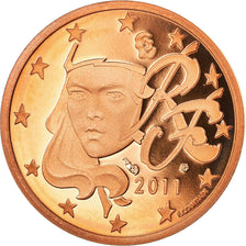 Francia, 2 Euro Cent, 2011, BE, FDC, Acciaio placcato rame, KM:1283