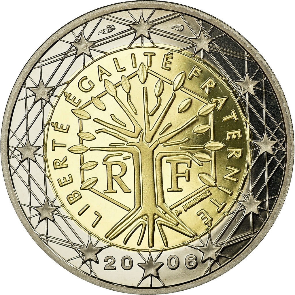 France, 2 Euro, 2006, BE, MS(65-70), Bi-Metallic, KM:1289