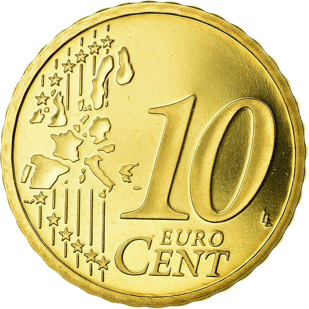 France, 10 Euro Cent, 2006, BE, MS(65-70), Brass, KM:1285