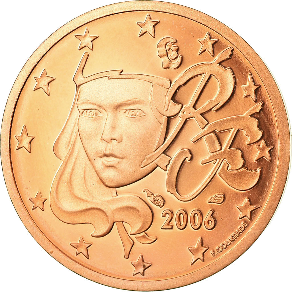 France, 2 Euro Cent, 2006, BE, FDC, Copper Plated Steel, KM:1283