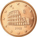 Italy, 5 Euro Cent, 2002, AU(55-58), Copper Plated Steel, KM:212