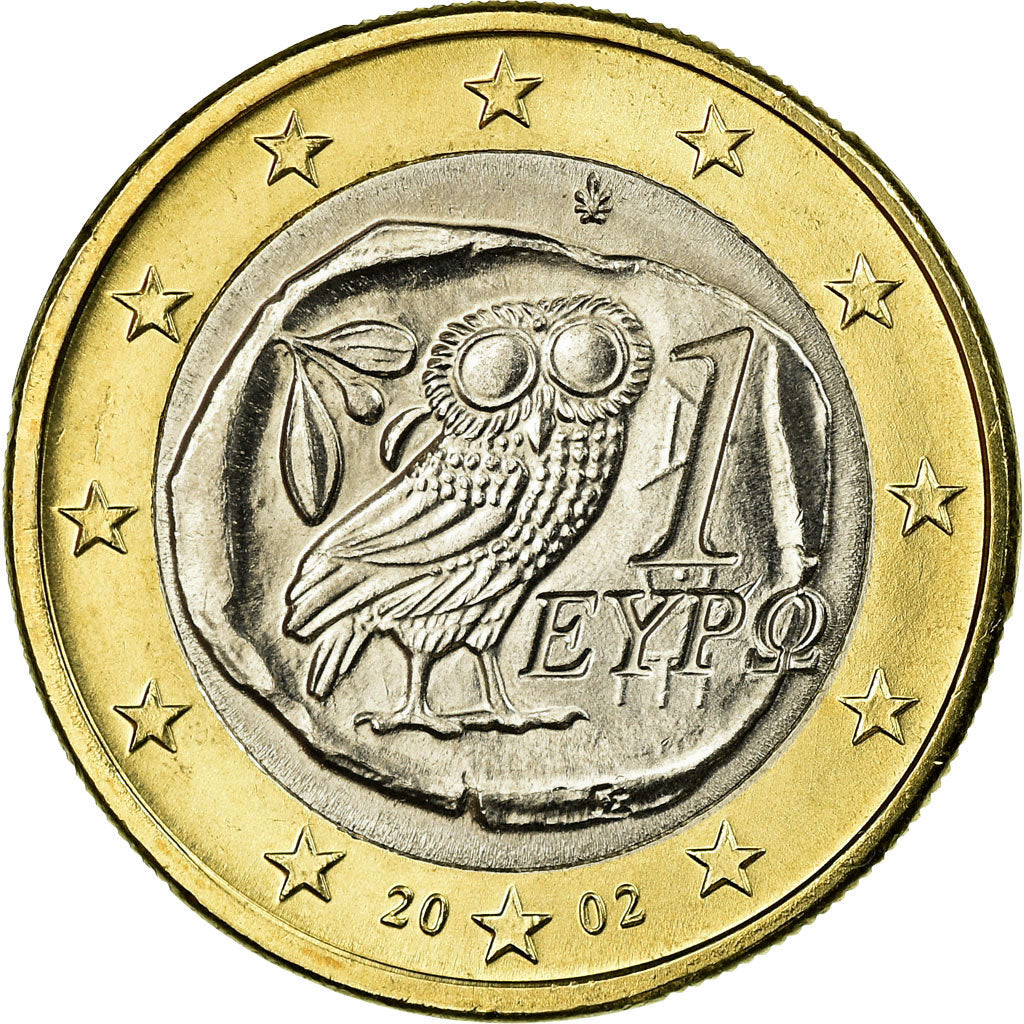 Greece, Euro, 2002, AU(50-53), Bi-Metallic, KM:187