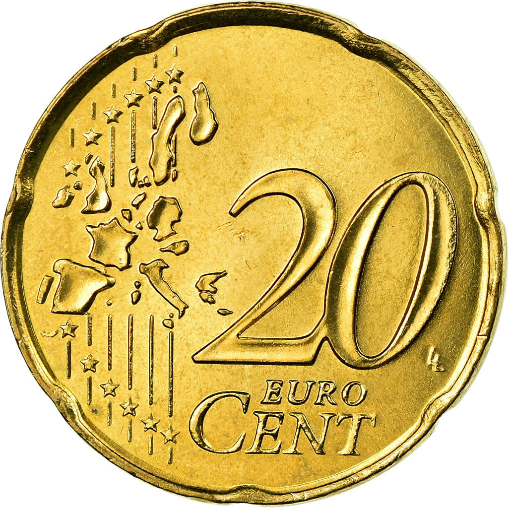France, 20 Euro Cent, 1999, SUP, Laiton, KM:1286
