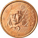 France, 5 Euro Cent, 2001, AU(55-58), Copper Plated Steel, KM:1284