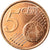 França, 5 Euro Cent, 2001, AU(55-58), Aço Cromado a Cobre, KM:1284