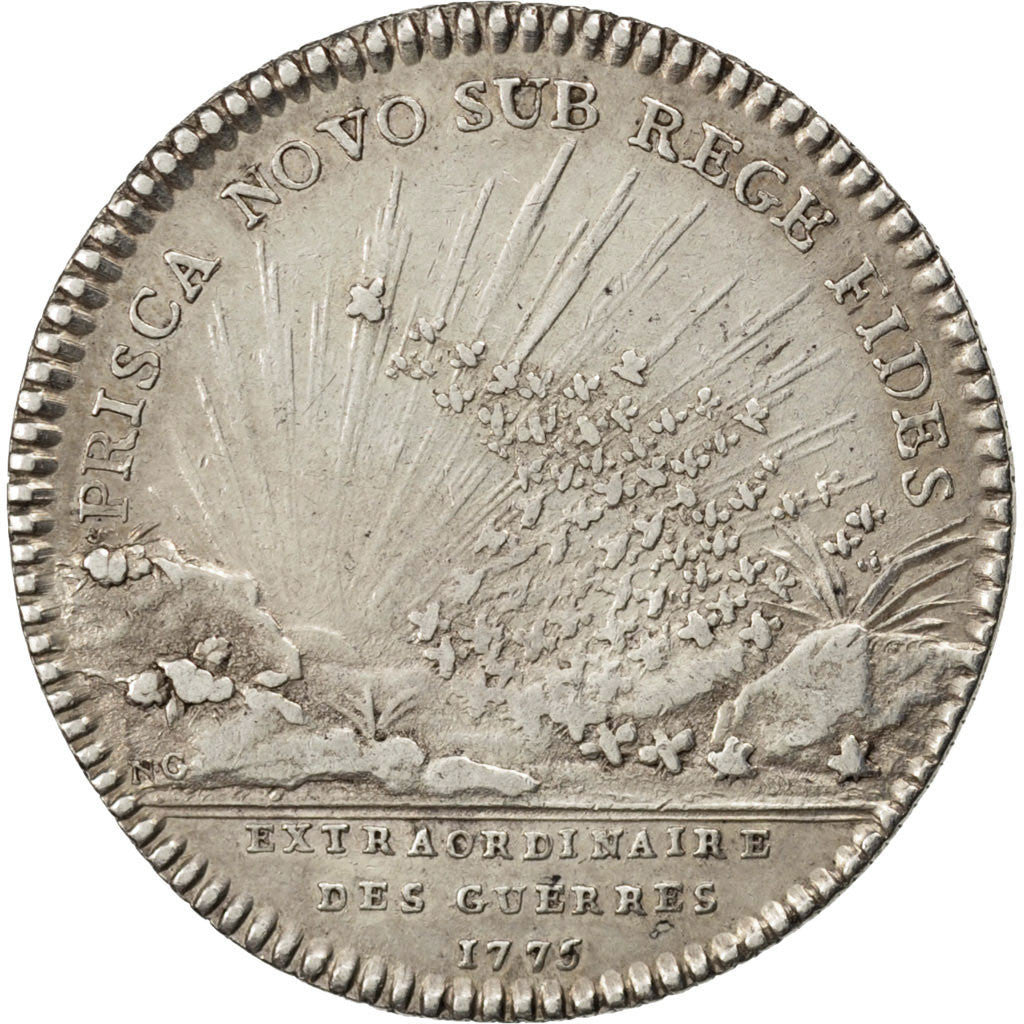 France, Royal, Token, 1775, AU(50-53), Silver, Feuardent #894, 7.23