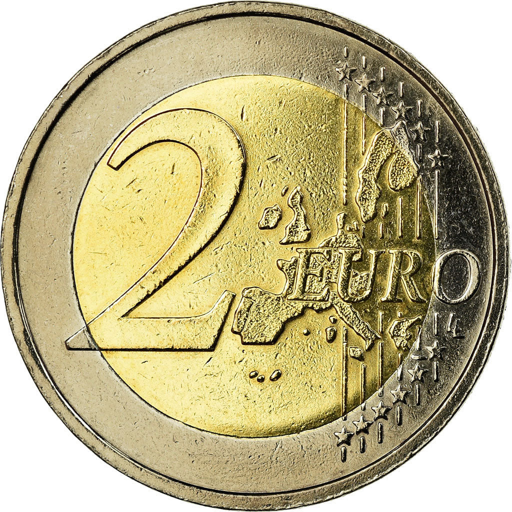 GERMANIA - REPUBBLICA FEDERALE, 2 Euro, 2002, BB, Bi-metallico, KM:214