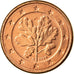 GERMANY - FEDERAL REPUBLIC, Euro Cent, 2002, AU(55-58), Copper Plated Steel