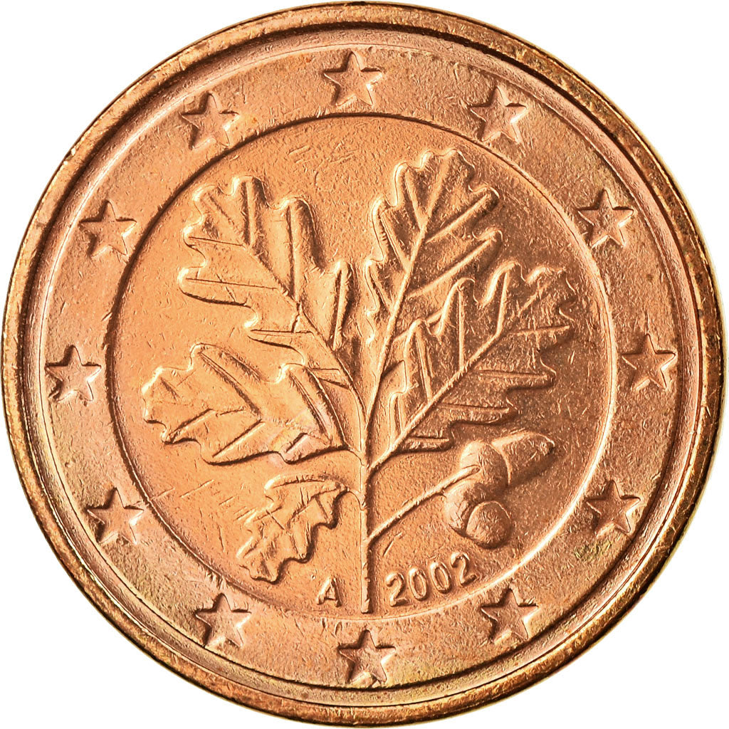 GERMANY - FEDERAL REPUBLIC, 5 Euro Cent, 2002, EF(40-45), Copper Plated Steel