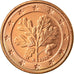GERMANY - FEDERAL REPUBLIC, 5 Euro Cent, 2002, EF(40-45), Copper Plated Steel