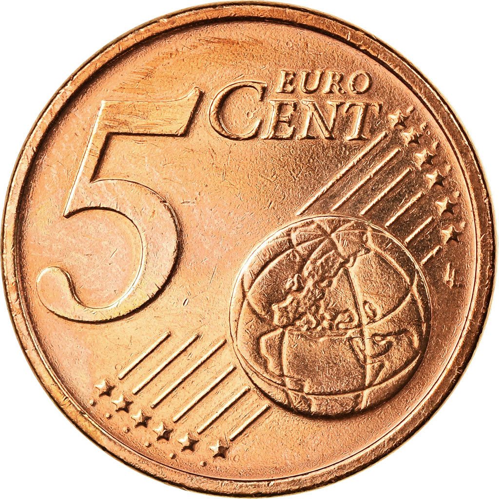 GERMANY - FEDERAL REPUBLIC, 5 Euro Cent, 2002, EF(40-45), Copper Plated Steel