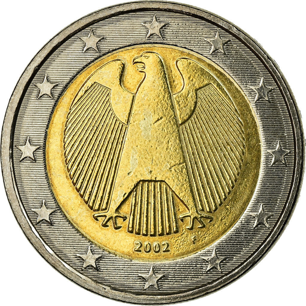 GERMANY - FEDERAL REPUBLIC, 2 Euro, 2002, EF(40-45), Bi-Metallic, KM:214