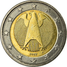 GERMANY - FEDERAL REPUBLIC, 2 Euro, 2002, EF(40-45), Bi-Metallic, KM:214