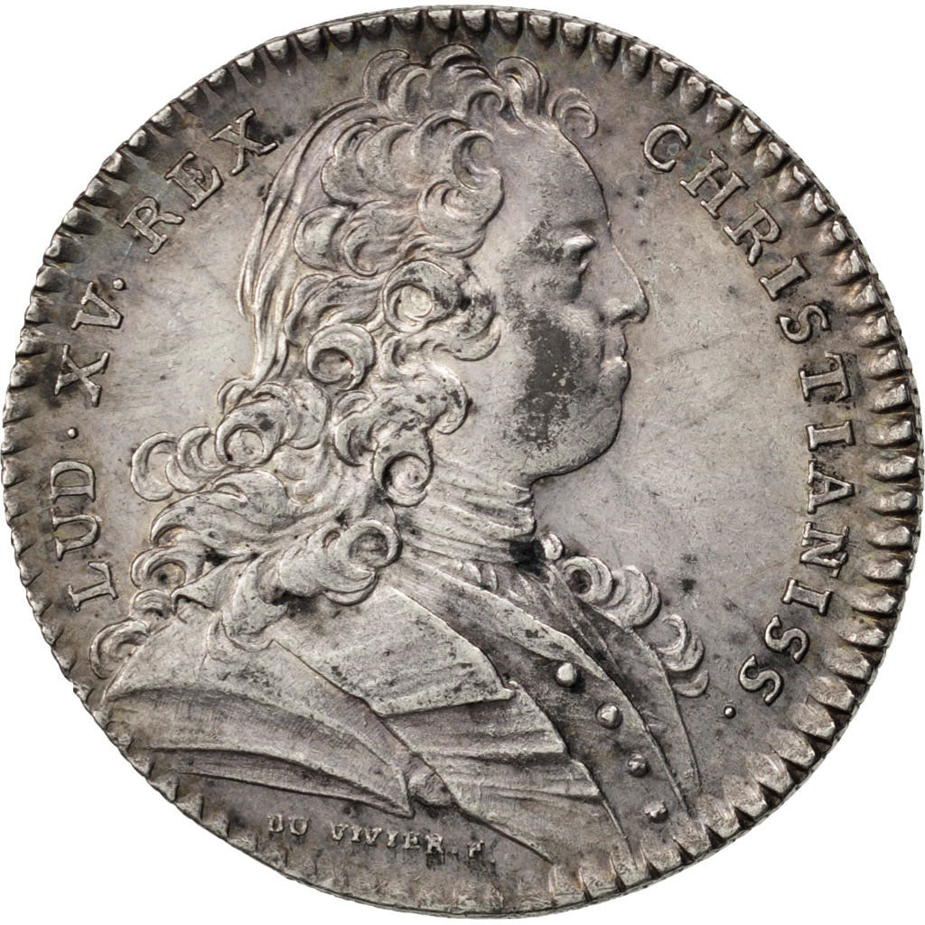 France, Royal, Token, 1728, AU(55-58), Silver, Feuardent #8737, 6.72