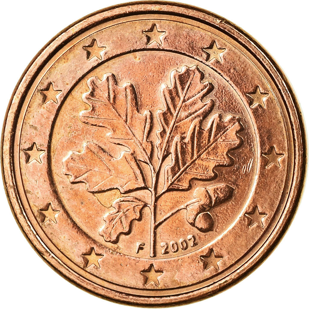 GERMANIA - REPUBBLICA FEDERALE, Euro Cent, 2002, BB, Acciaio placcato rame