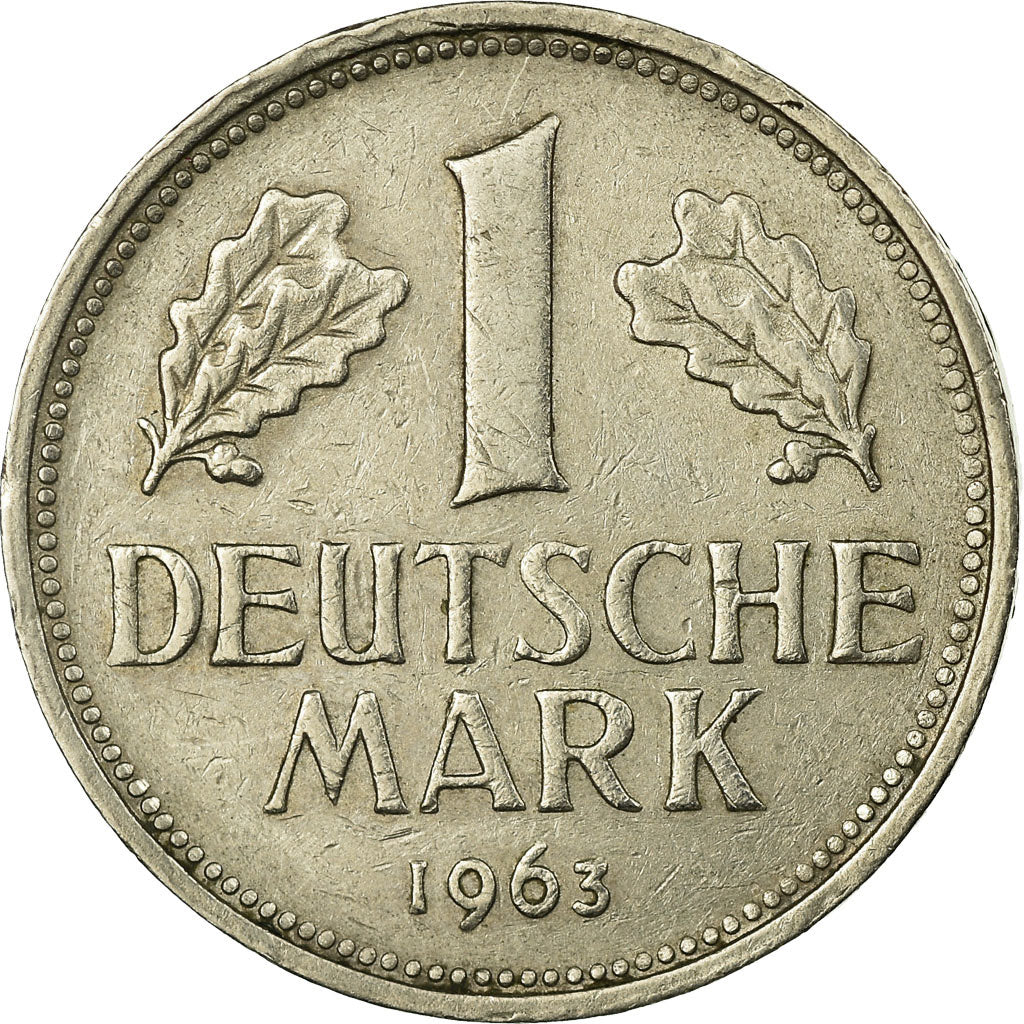 Coin, GERMANY - FEDERAL REPUBLIC, Mark, 1963, Stuttgart, EF(40-45)