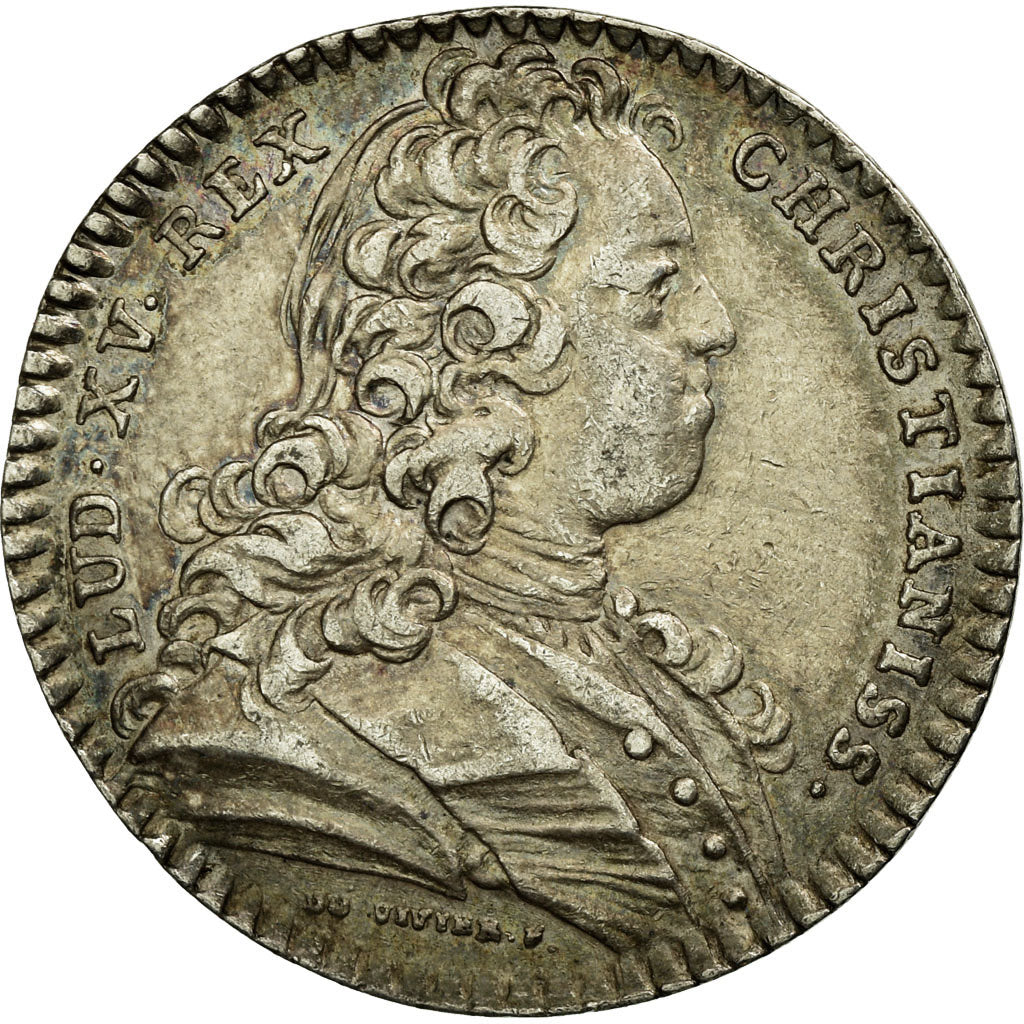 France, Token, Royal, 1728, AU(55-58), Silver, Feuardent:8737