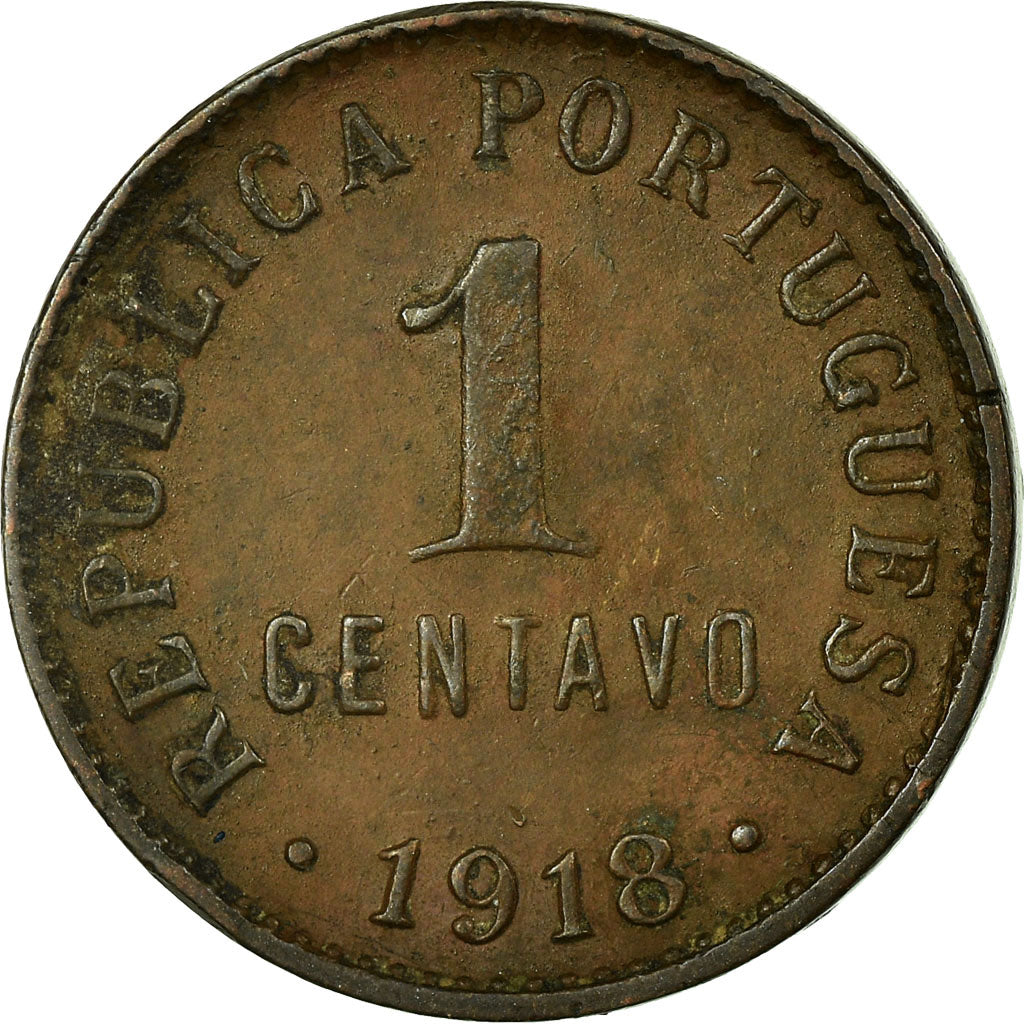Monnaie, Portugal, Centavo, 1918, TB+, Bronze, KM:565