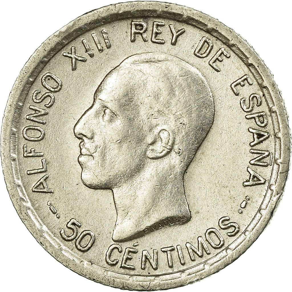 Coin, Spain, Alfonso XIII, 50 Centimos, 1926, Madrid, EF(40-45), Silver, KM:741