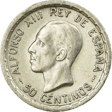 Coin, Spain, Alfonso XIII, 50 Centimos, 1926, Madrid, EF(40-45), Silver, KM:741