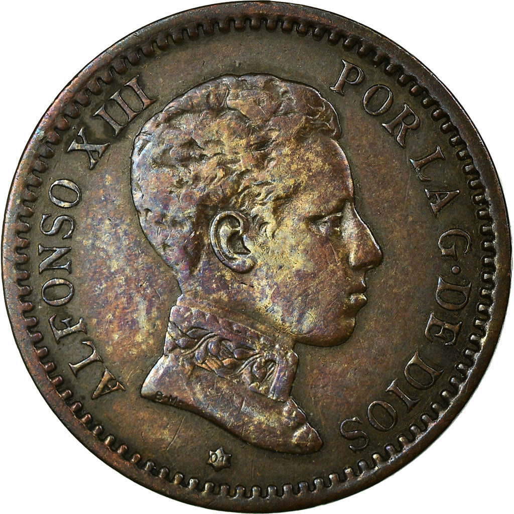 Coin, Spain, Alfonso XIII, 2 Centimos, 1904, Madrid, EF(40-45), Copper, KM:722