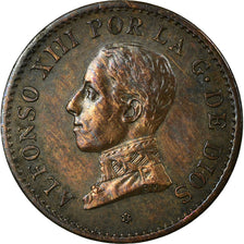 Coin, Spain, Alfonso XIII, Centimo, 1913, Madrid, EF(40-45), Bronze, KM:731