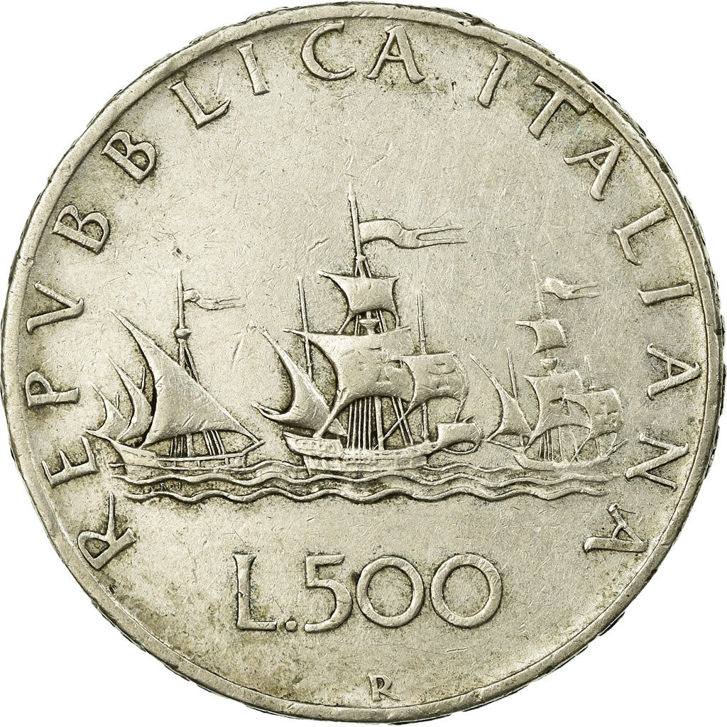 Coin, Italy, 500 Lire, 1964, Rome, EF(40-45), Silver, KM:98