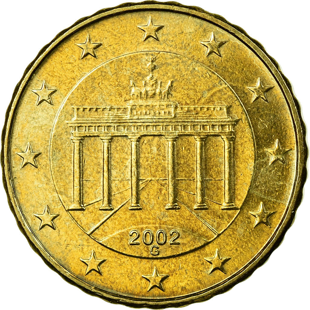 GERMANIA - REPUBBLICA FEDERALE, 10 Euro Cent, 2002, SPL-, Ottone, KM:210