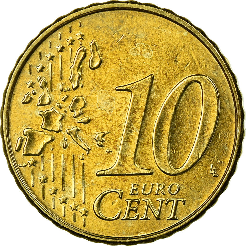 GERMANIA - REPUBBLICA FEDERALE, 10 Euro Cent, 2002, SPL-, Ottone, KM:210