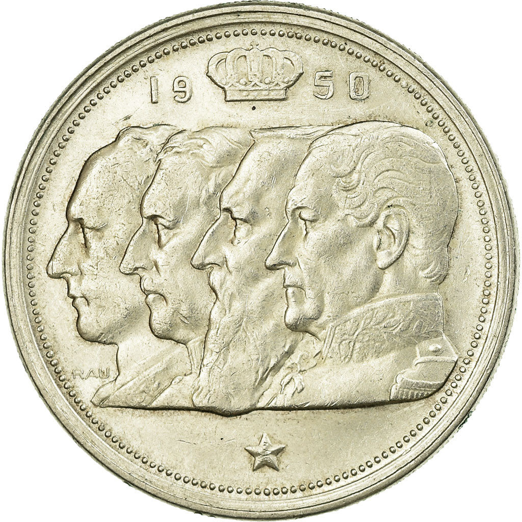 Coin, Belgium, 100 Francs, 100 Frank, 1950, EF(40-45), Silver, KM:138.1