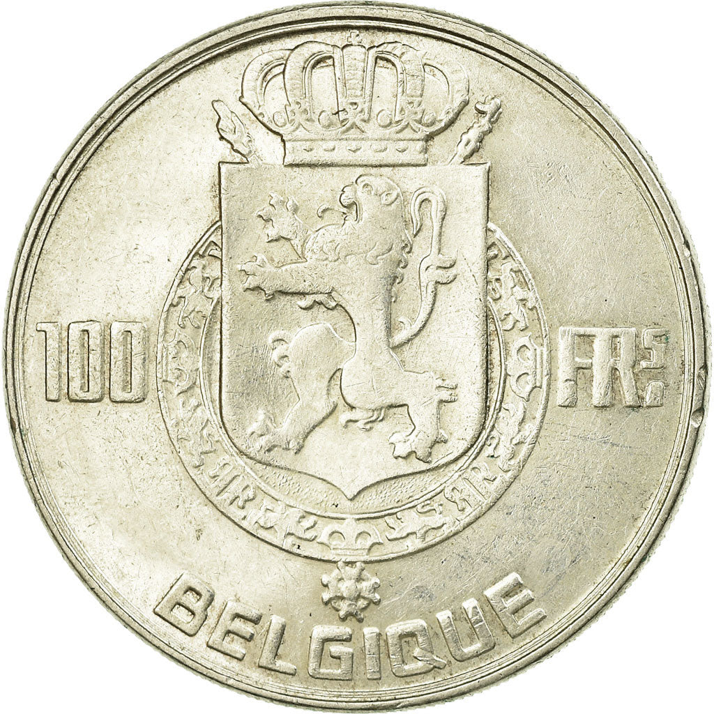 Coin, Belgium, 100 Francs, 100 Frank, 1950, EF(40-45), Silver, KM:138.1