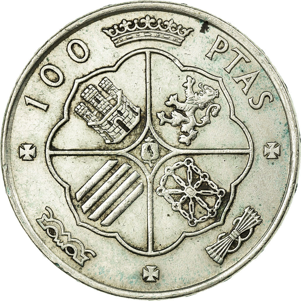 Munten, Spanje, Caudillo and regent, 100 Pesetas, 1966, Madrid, ZF, Zilver
