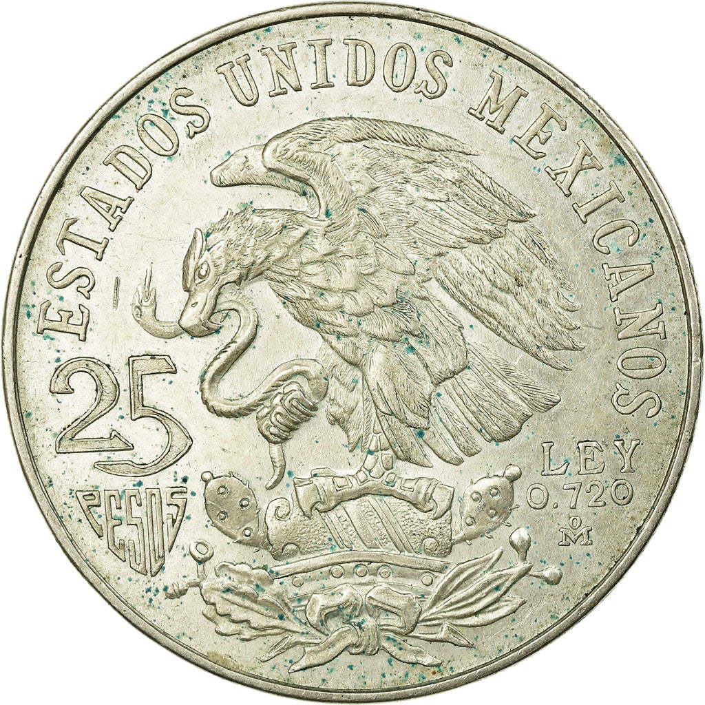Coin, Mexico, 25 Pesos, 1968, Mexico City, EF(40-45), Silver, KM:479.1