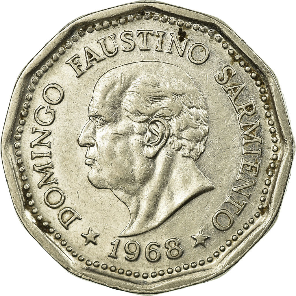 Coin, Argentina, 80th Anniversary - Death of D. Faustino Sarmiento, 25 Pesos