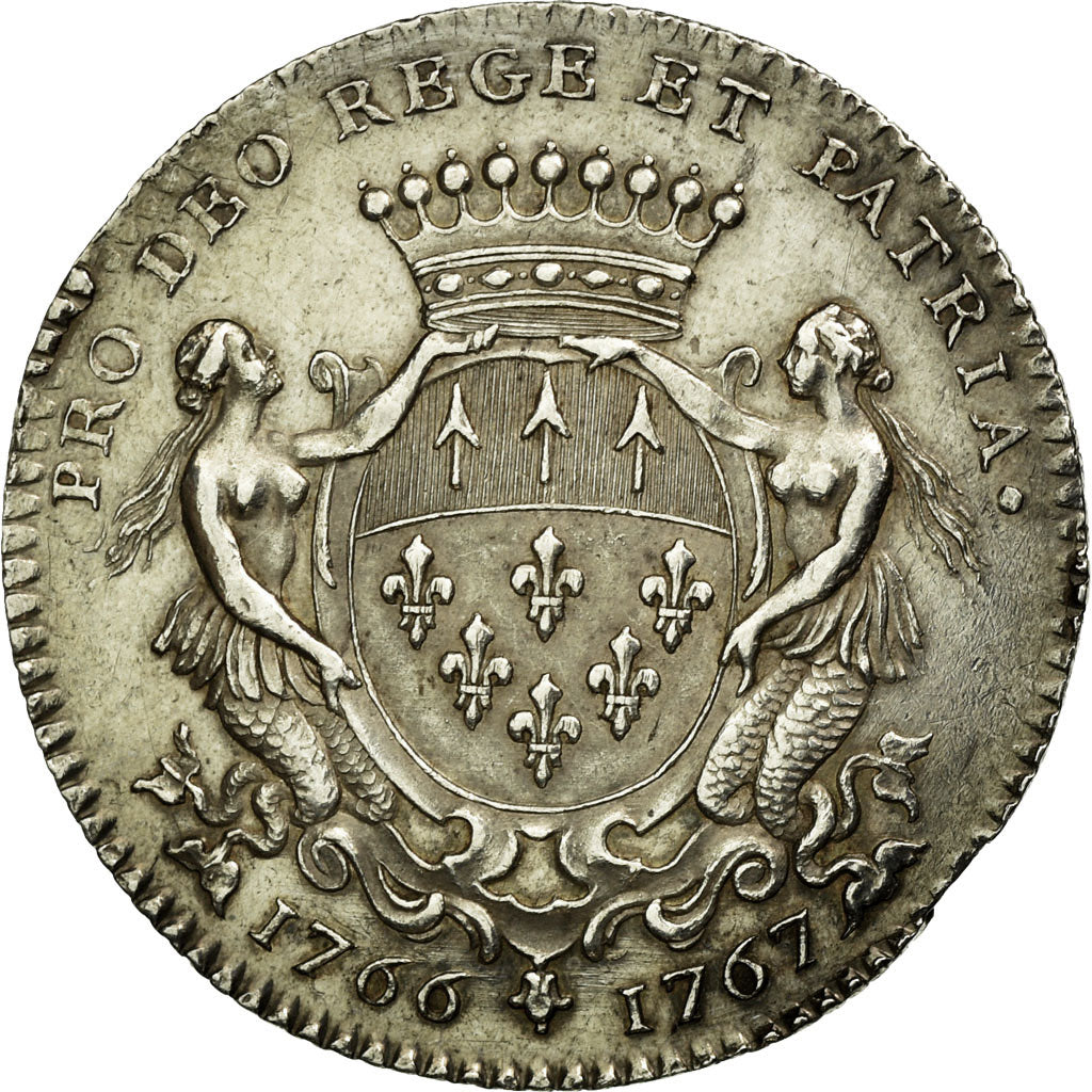 France, Token, Royal, 1767, AU(55-58), Silver, Feuardent:8926