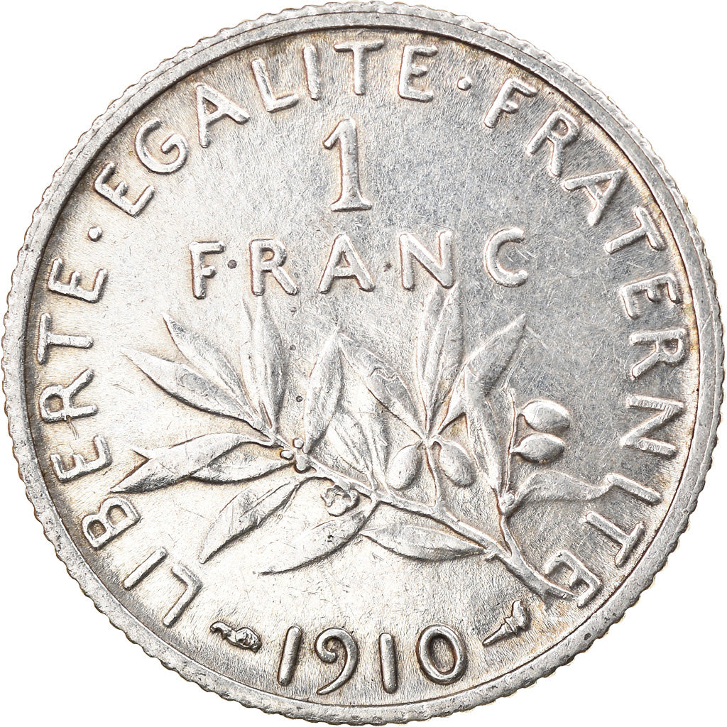 Monnaie, France, Semeuse, Franc, 1910, Paris, TTB+, Argent, Gadoury:467
